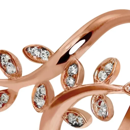 GoldDream Gold Ring Gr.58 Ranke Zirkonia 333er Rosegold GDR515E58