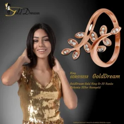 GoldDream Gold Ring Gr.58 Ranke Zirkonia 333er Rosegold GDR515E58