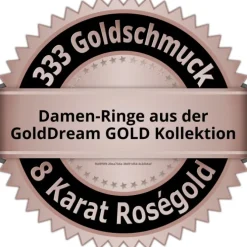 GoldDream Gold Ring Gr.58 Ranke Zirkonia 333er Rosegold GDR515E58