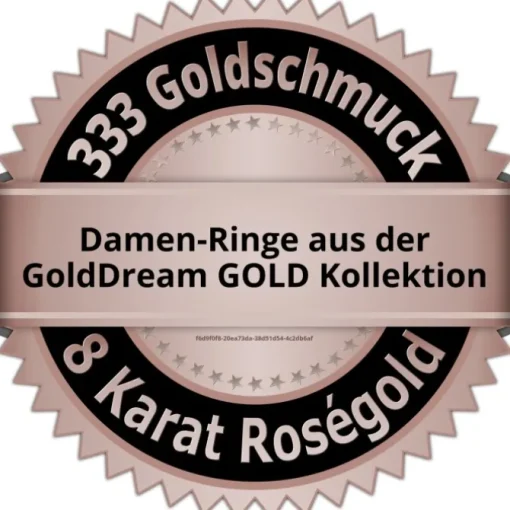 GoldDream Gold Ring Gr.58 Ranke Zirkonia 333er Rosegold GDR515E58