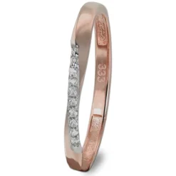 GoldDream Gold Ring Gr.60 Swing Zirkonia weiß 333er Roségold GDR523E60