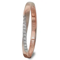 GoldDream Gold Ring Gr.56 Swing Zirkonia weiß 333er Roségold GDR523E56
