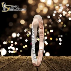 GoldDream Gold Ring Gr.54 Swing Zirkonia weiß 333er Roségold GDR523E54