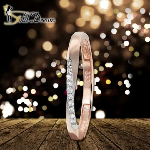 GoldDream Gold Ring Gr.54 Swing Zirkonia weiß 333er Roségold GDR523E54