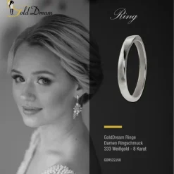 GoldDream Gold Ring Gr.58 Twist 333er Weißgold GDR522J58