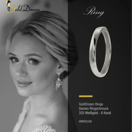 GoldDream Gold Ring Gr.58 Twist 333er Weißgold GDR522J58
