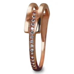 GoldDream Gold Ring Gr.60 Zirkonia weiß 333er Rosegold GDR526E60
