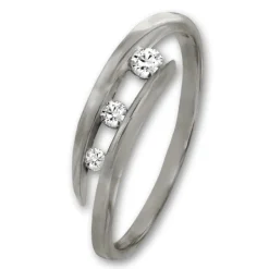 GoldDream Gold Ring Gr.54 Zirkonia weiß 333er Weißgold GDR529J54