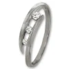 GoldDream Gold Ring Gr.56 Zirkonia weiß 333er Weißgold GDR529J56