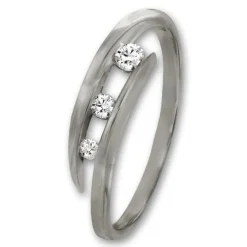GoldDream Gold Ring Gr.56 Zirkonia weiß 333er Weißgold GDR529J56