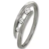 GoldDream Gold Ring Gr.60 Zirkonia weiß 333er Weißgold GDR529J60