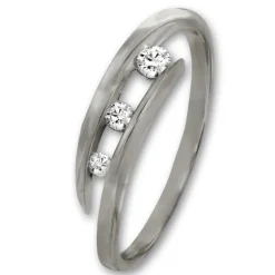 GoldDream Gold Ring Gr.60 Zirkonia weiß 333er Weißgold GDR529J60