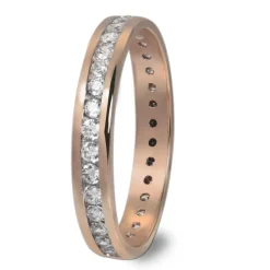 GoldDream Gold Ring Gr.54 Zirkonia weiß 333er Roségold GDR520E54