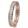 GoldDream Gold Ring Gr.58 Zirkonia weiß 333er Roségold GDR520E58