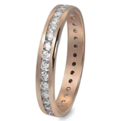 GoldDream Gold Ring Gr.58 Zirkonia weiß 333er Roségold GDR520E58