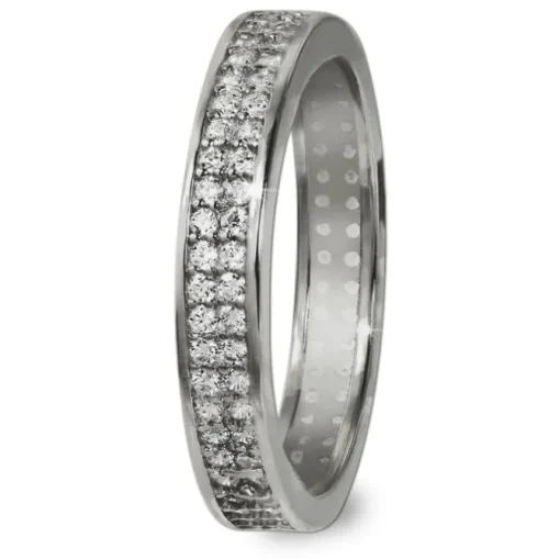GoldDream Gold Ring Gr.56 Zirkonia weiß 333er Weißgold GDR514J56