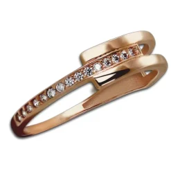 GoldDream Gold Ring Gr.60 Zirkonia weiß 333er Rosegold GDR526E60