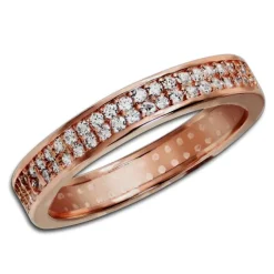 GoldDream Gold Ring Gr.60 Zirkonia weiß 333er Rosegold GDR514E60