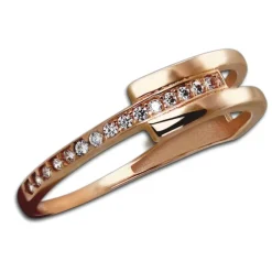 GoldDream Gold Ring Gr.56 Zirkonia weiß 333er Rosegold GDR526E56