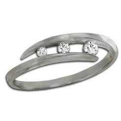 GoldDream Gold Ring Gr.60 Zirkonia weiß 333er Weißgold GDR529J60