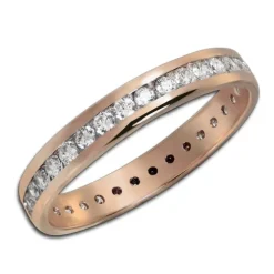 GoldDream Gold Ring Gr.60 Zirkonia weiß 333er Roségold GDR520E60