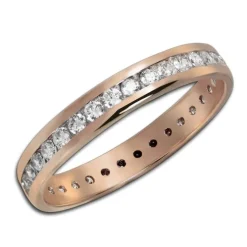 GoldDream Gold Ring Gr.58 Zirkonia weiß 333er Roségold GDR520E58