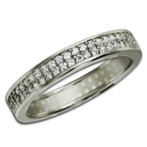 GoldDream Gold Ring Gr.56 Zirkonia weiß 333er Weißgold GDR514J56