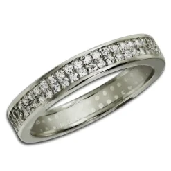 GoldDream Gold Ring Gr.60 Zirkonia weiß 333er Weißgold GDR514J60