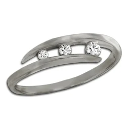 GoldDream Gold Ring Gr.58 Zirkonia weiß 333er Weißgold GDR529J58