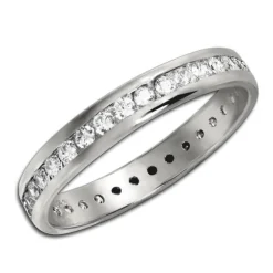 GoldDream Gold Ring Gr.58 Zirkonia weiß 333er Weißgold GDR520J58