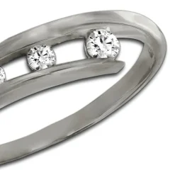 GoldDream Gold Ring Gr.60 Zirkonia weiß 333er Weißgold GDR529J60
