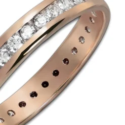 GoldDream Gold Ring Gr.58 Zirkonia weiß 333er Roségold GDR520E58