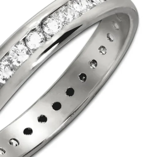 GoldDream Gold Ring Gr.58 Zirkonia weiß 333er Weißgold GDR520J58