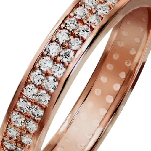 GoldDream Gold Ring Gr.60 Zirkonia weiß 333er Rosegold GDR514E60