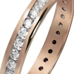GoldDream Gold Ring Gr.58 Zirkonia weiß 333er Roségold GDR520E58