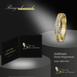 GoldDream Gold Ring Gr.56 Zirkonia weiß 333er Gelbgold GDR514Y56