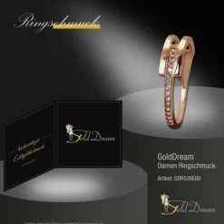 GoldDream Gold Ring Gr.60 Zirkonia weiß 333er Rosegold GDR526E60
