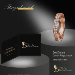 GoldDream Gold Ring Gr.60 Zirkonia weiß 333er Rosegold GDR514E60