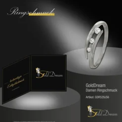 GoldDream Gold Ring Gr.56 Zirkonia weiß 333er Weißgold GDR529J56