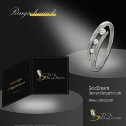 GoldDream Gold Ring Gr.60 Zirkonia weiß 333er Weißgold GDR529J60