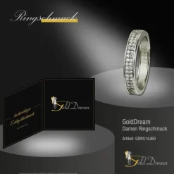 GoldDream Gold Ring Gr.60 Zirkonia weiß 333er Weißgold GDR514J60