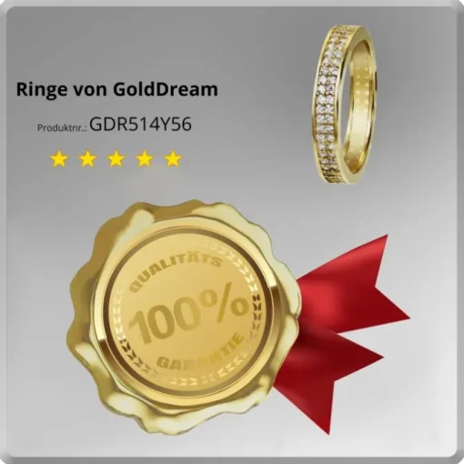 GoldDream Gold Ring Gr.56 Zirkonia weiß 333er Gelbgold GDR514Y56