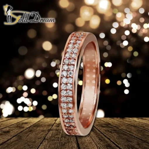 GoldDream Gold Ring Gr.60 Zirkonia weiß 333er Rosegold GDR514E60