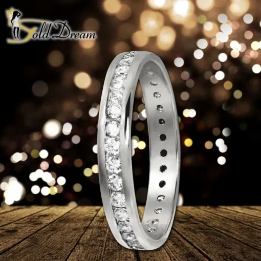 GoldDream Gold Ring Gr.58 Zirkonia weiß 333er Weißgold GDR520J58