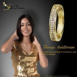 GoldDream Gold Ring Gr.56 Zirkonia weiß 333er Gelbgold GDR514Y56