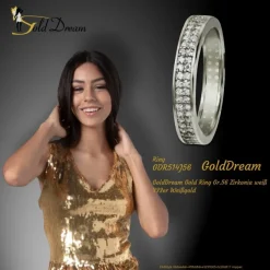 GoldDream Gold Ring Gr.56 Zirkonia weiß 333er Weißgold GDR514J56