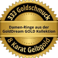 GoldDream Gold Ring Gr.58 Zirkonia weiß 333er Gelbgold GDR520Y58