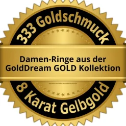 GoldDream Gold Ring Gr.54 Zirkonia weiß 333er Gelbgold GDR514Y54