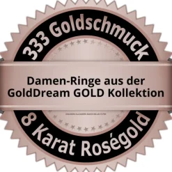 GoldDream Gold Ring Gr.60 Zirkonia weiß 333er Rosegold GDR526E60