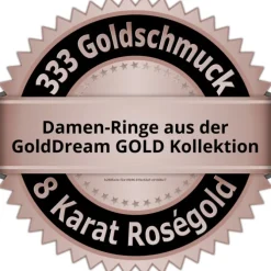 GoldDream Gold Ring Gr.60 Zirkonia weiß 333er Rosegold GDR514E60